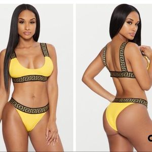 Pretty Little Thing Yellow Swimsuit